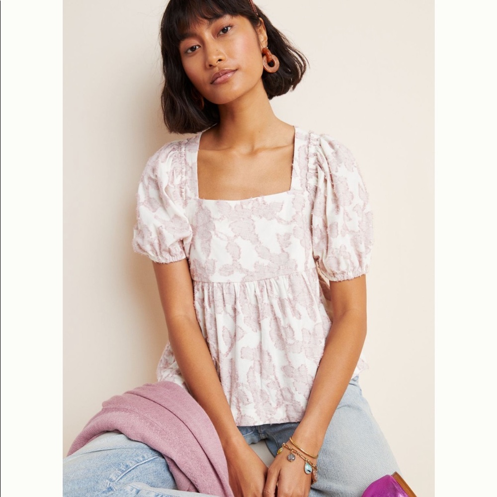 Batia textured babydoll top